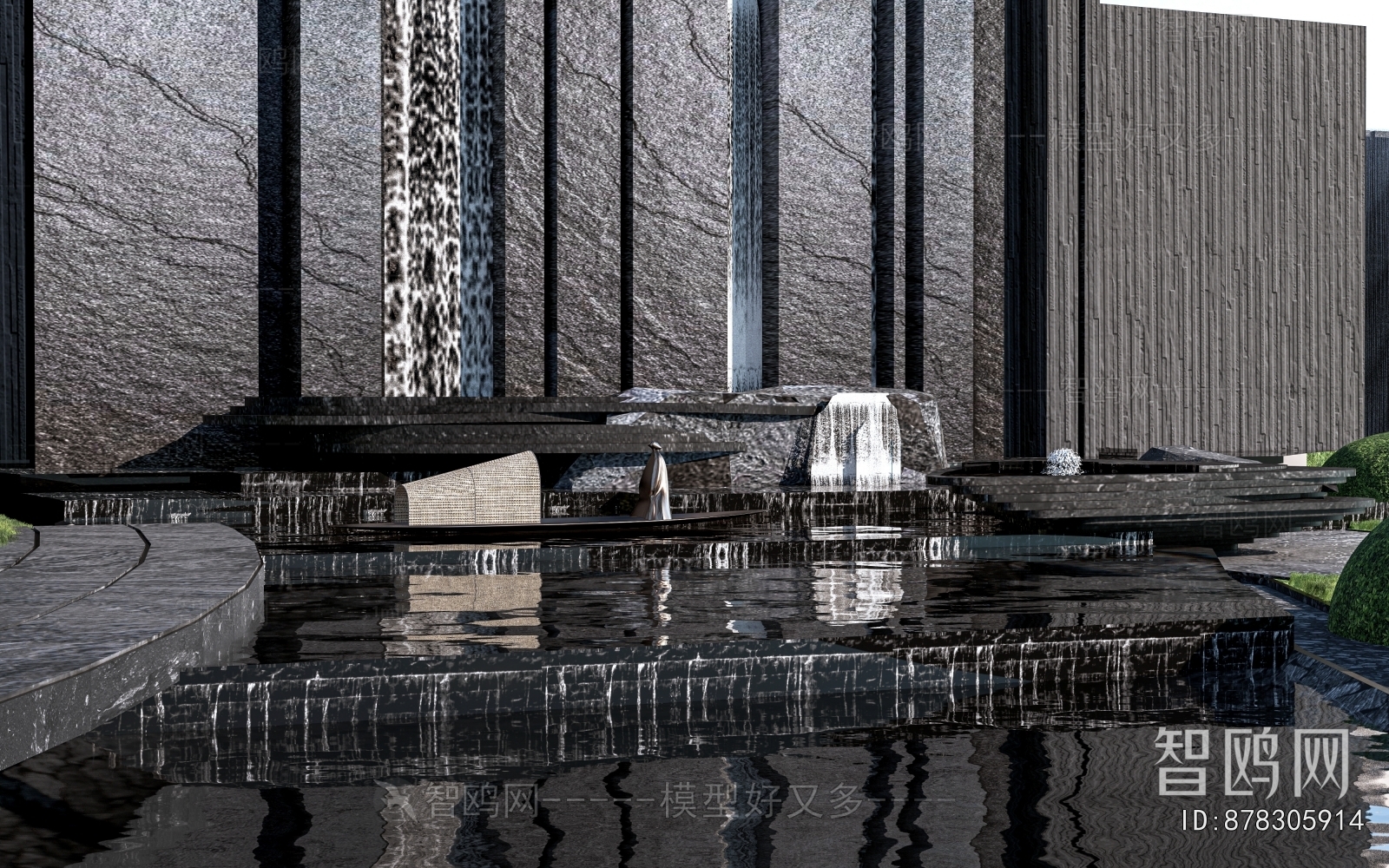 Modern Rockery Waterscape