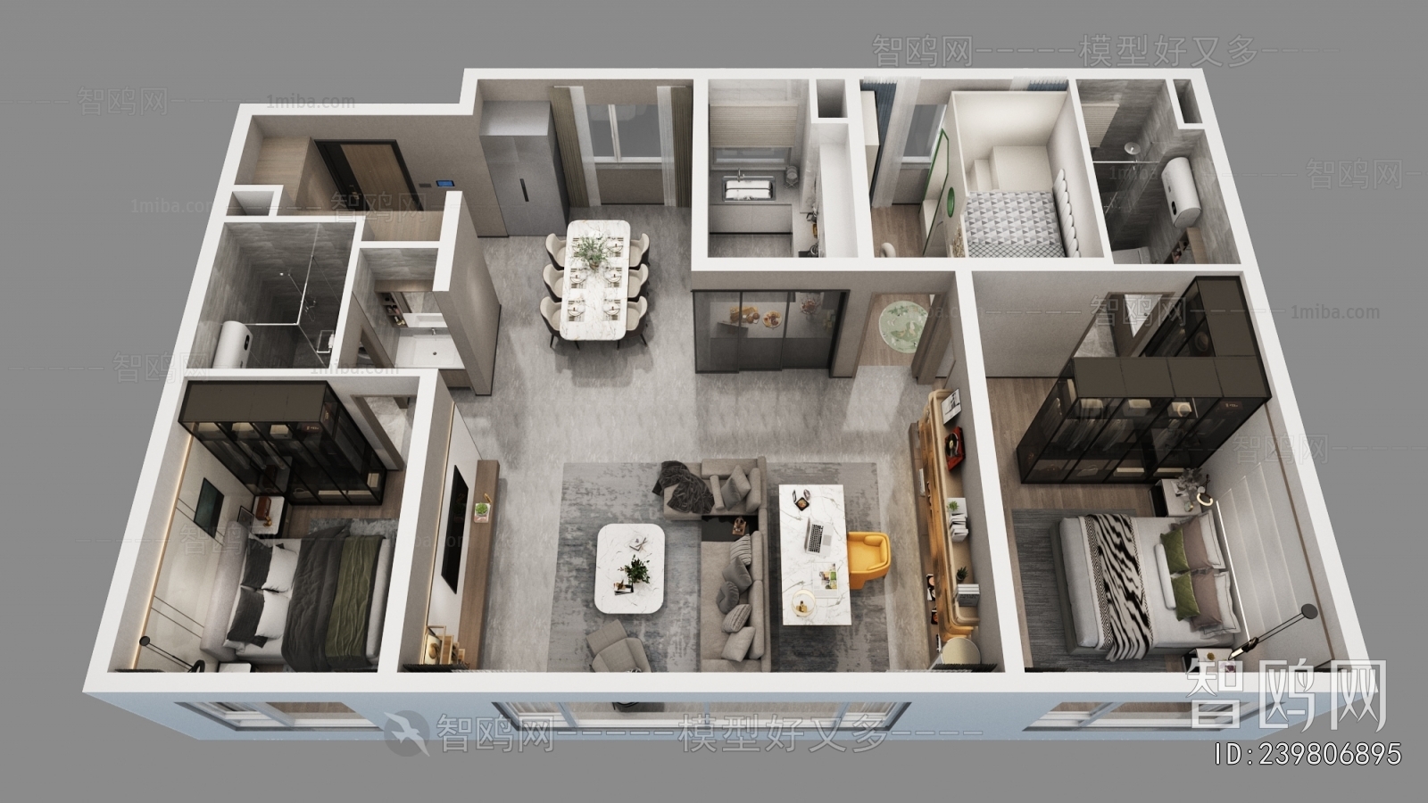 Modern A Bird's-eye View Of Home Decoration