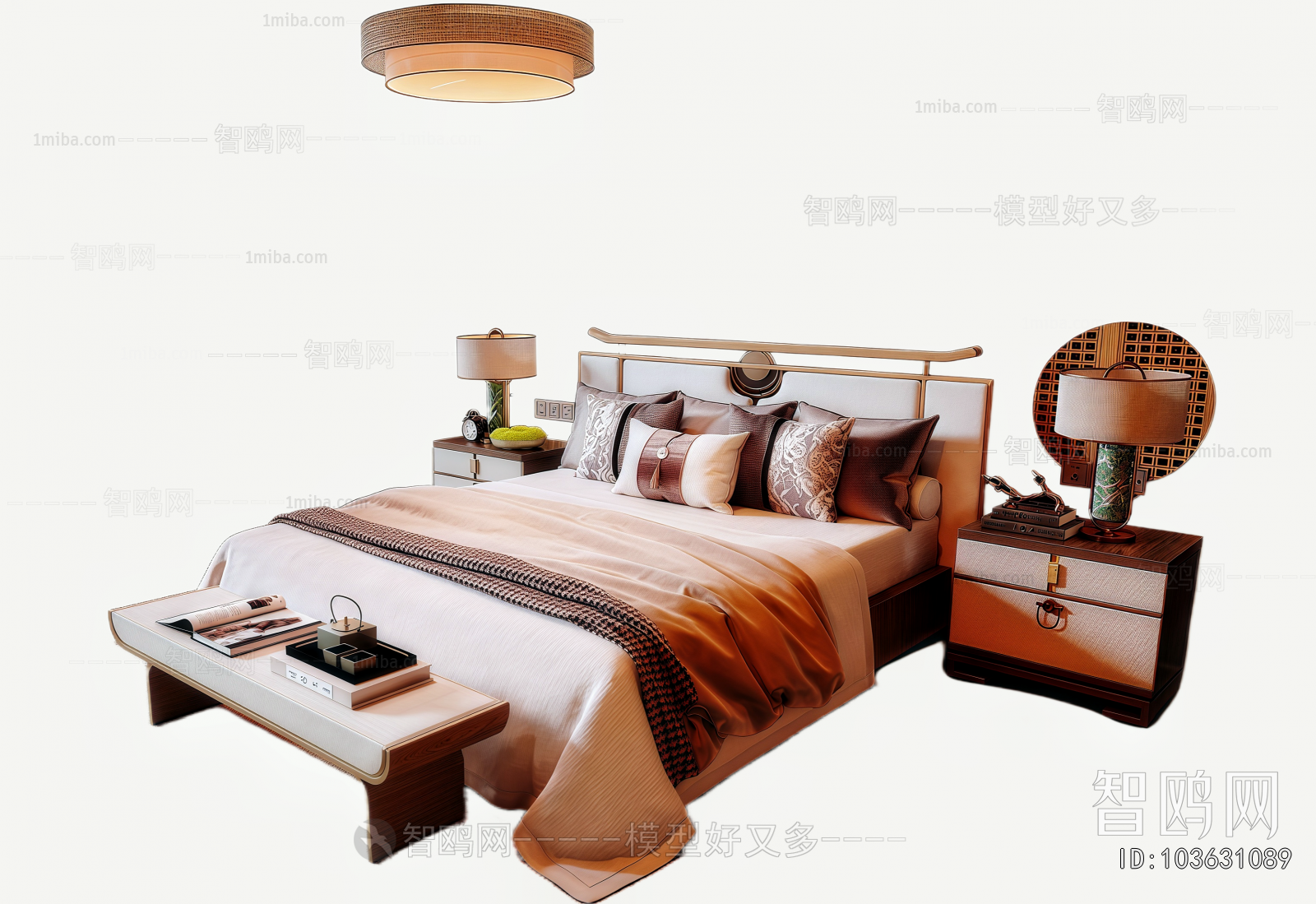 New Chinese Style Double Bed