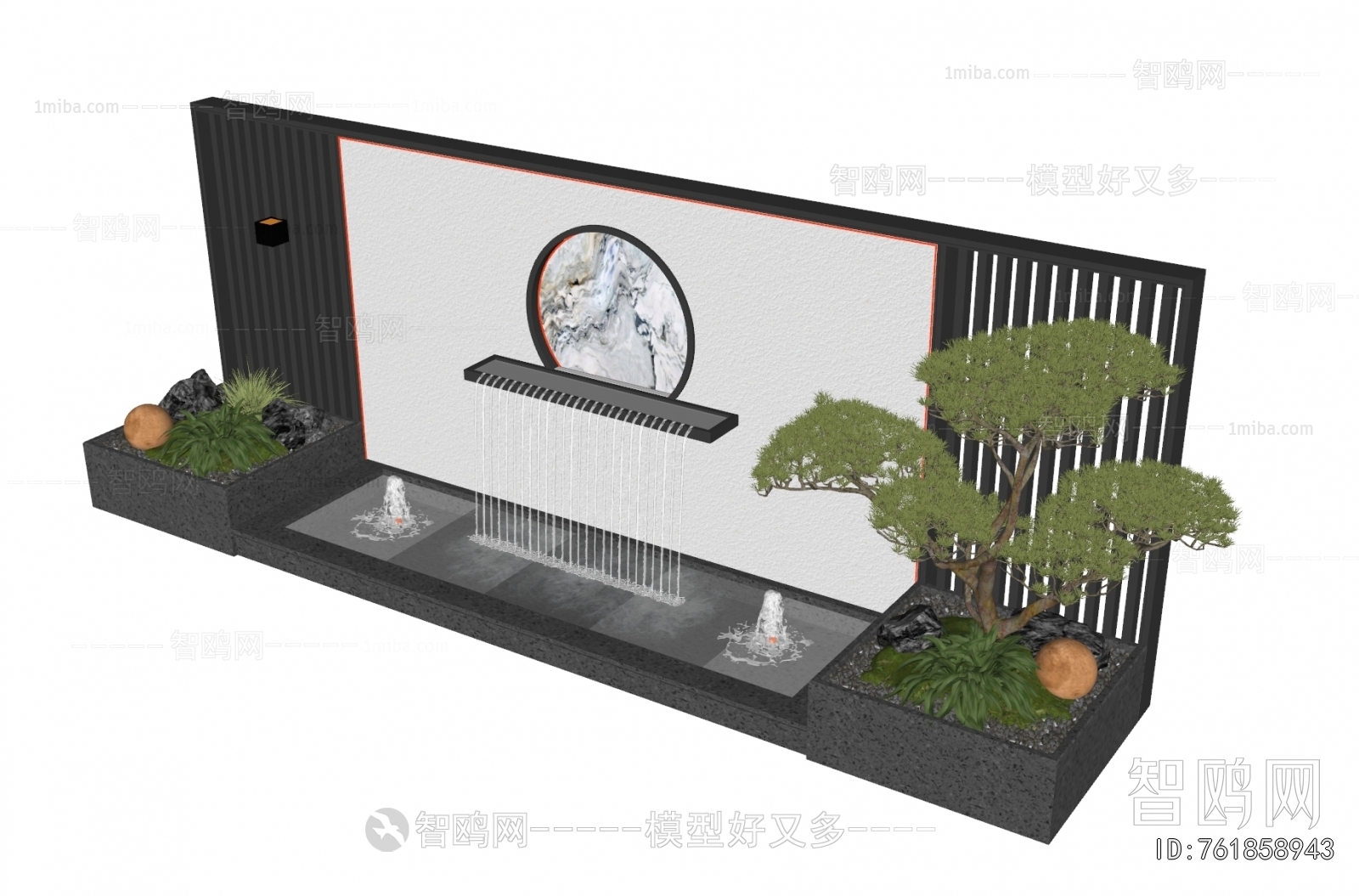 New Chinese Style Rockery Waterscape