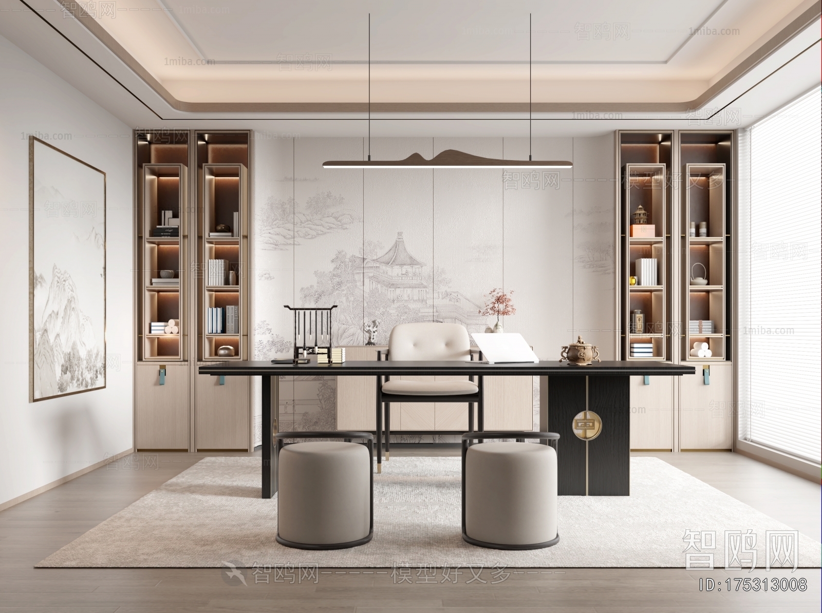 New Chinese Style Study Space