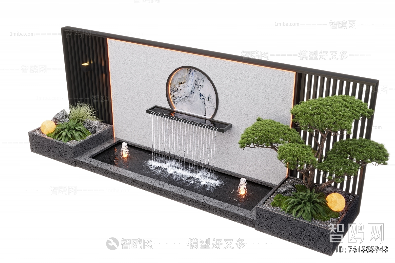 New Chinese Style Rockery Waterscape