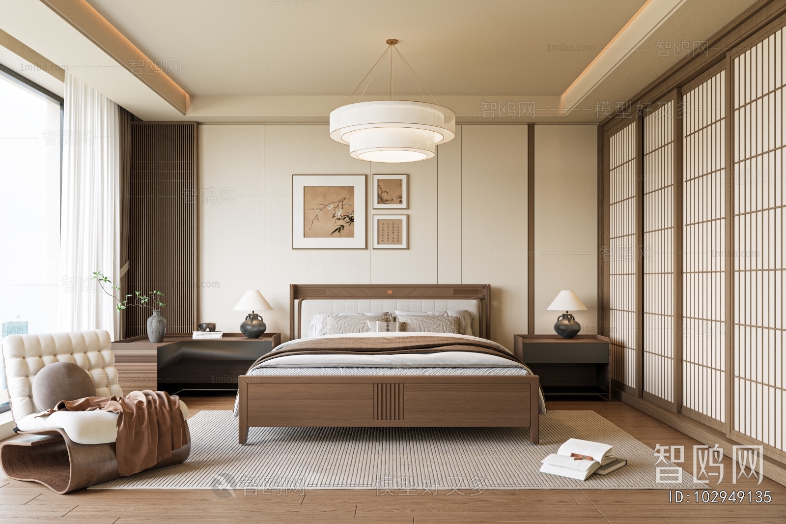 New Chinese Style Bedroom