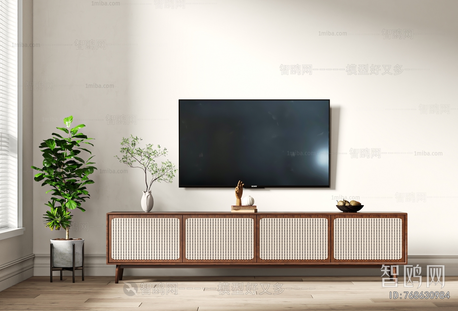 Wabi-sabi Style TV Cabinet
