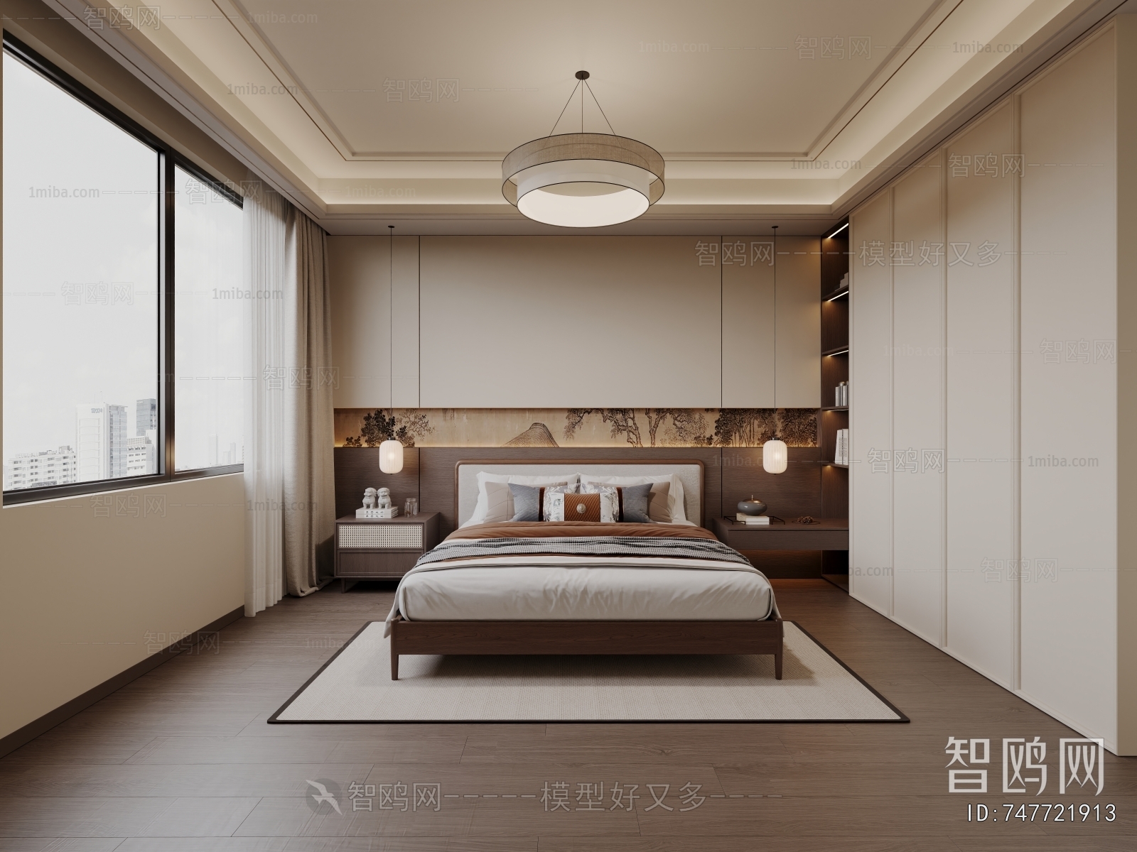 New Chinese Style Bedroom