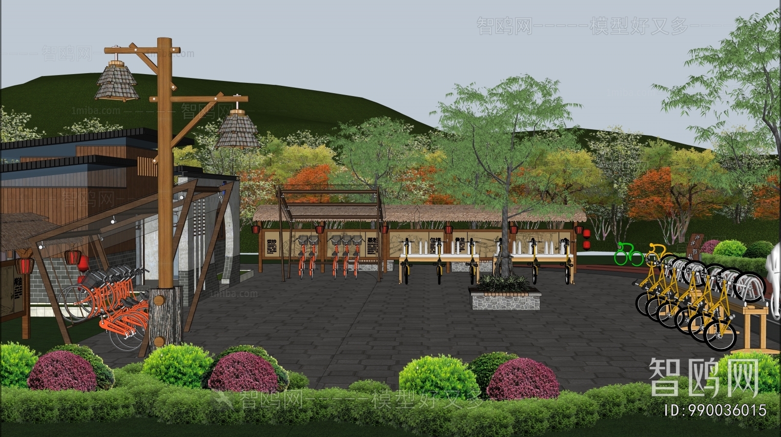 New Chinese Style Park Landscape
