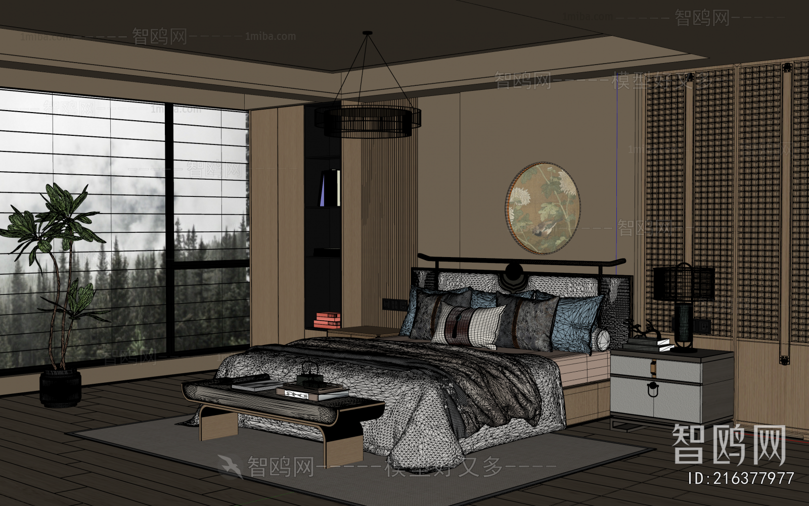 New Chinese Style Bedroom