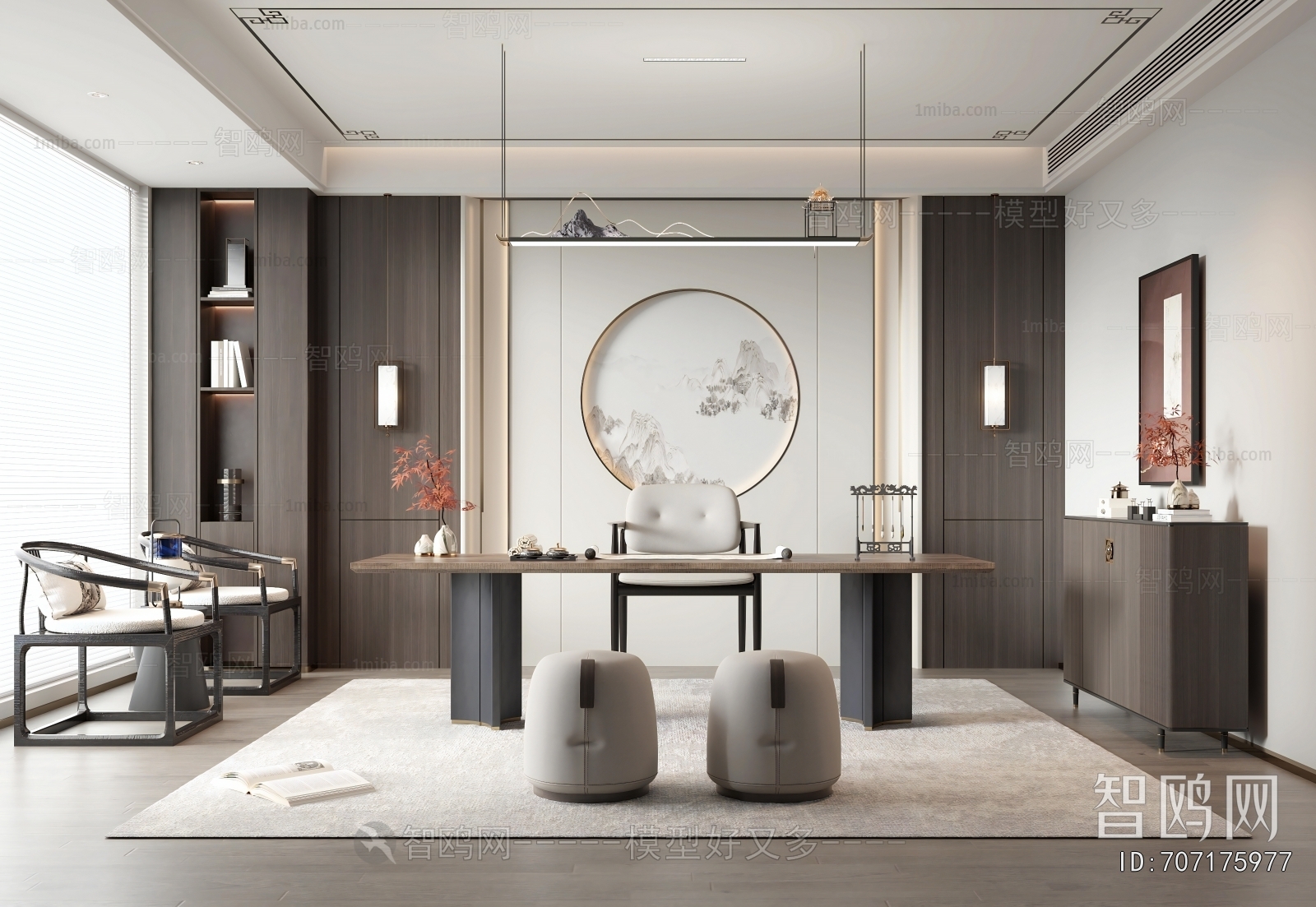 New Chinese Style Study Space