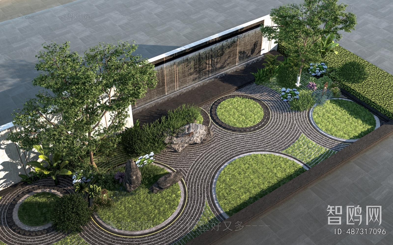 Modern Rockery Waterscape