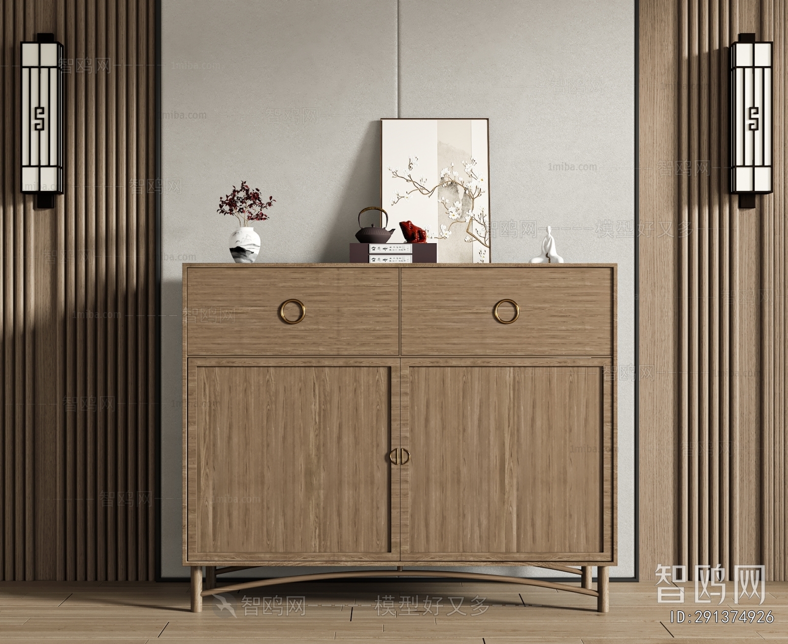 New Chinese Style Shoe Cabinet