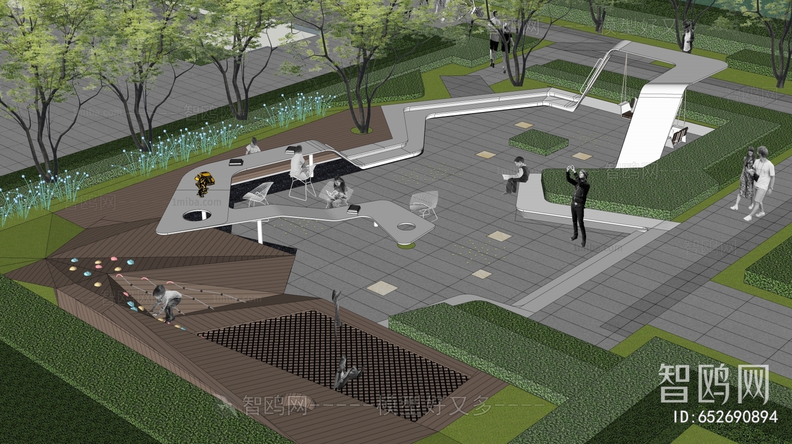 Modern Park Landscape