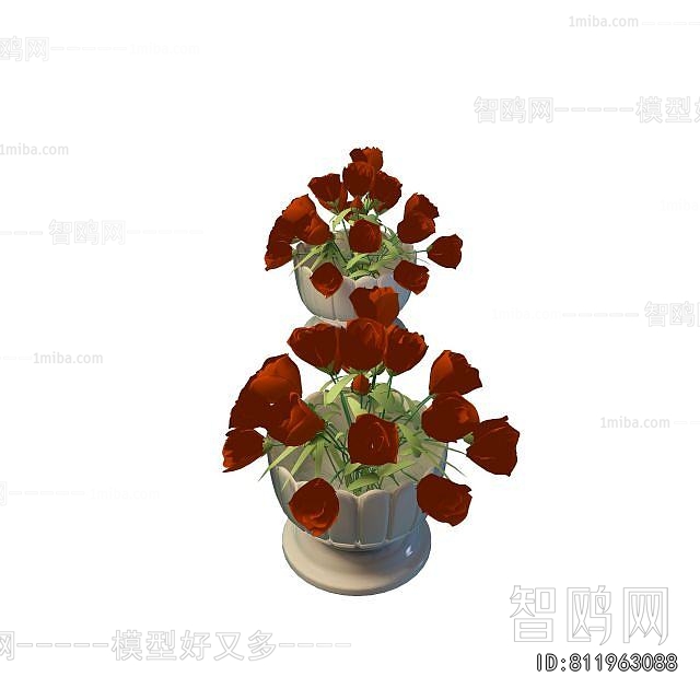 Modern Potted Green Plant