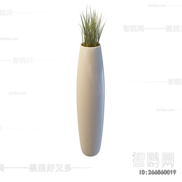 Modern Potted Green Plant
