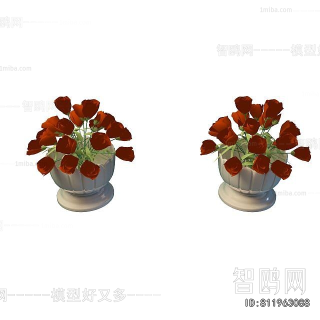 Modern Potted Green Plant