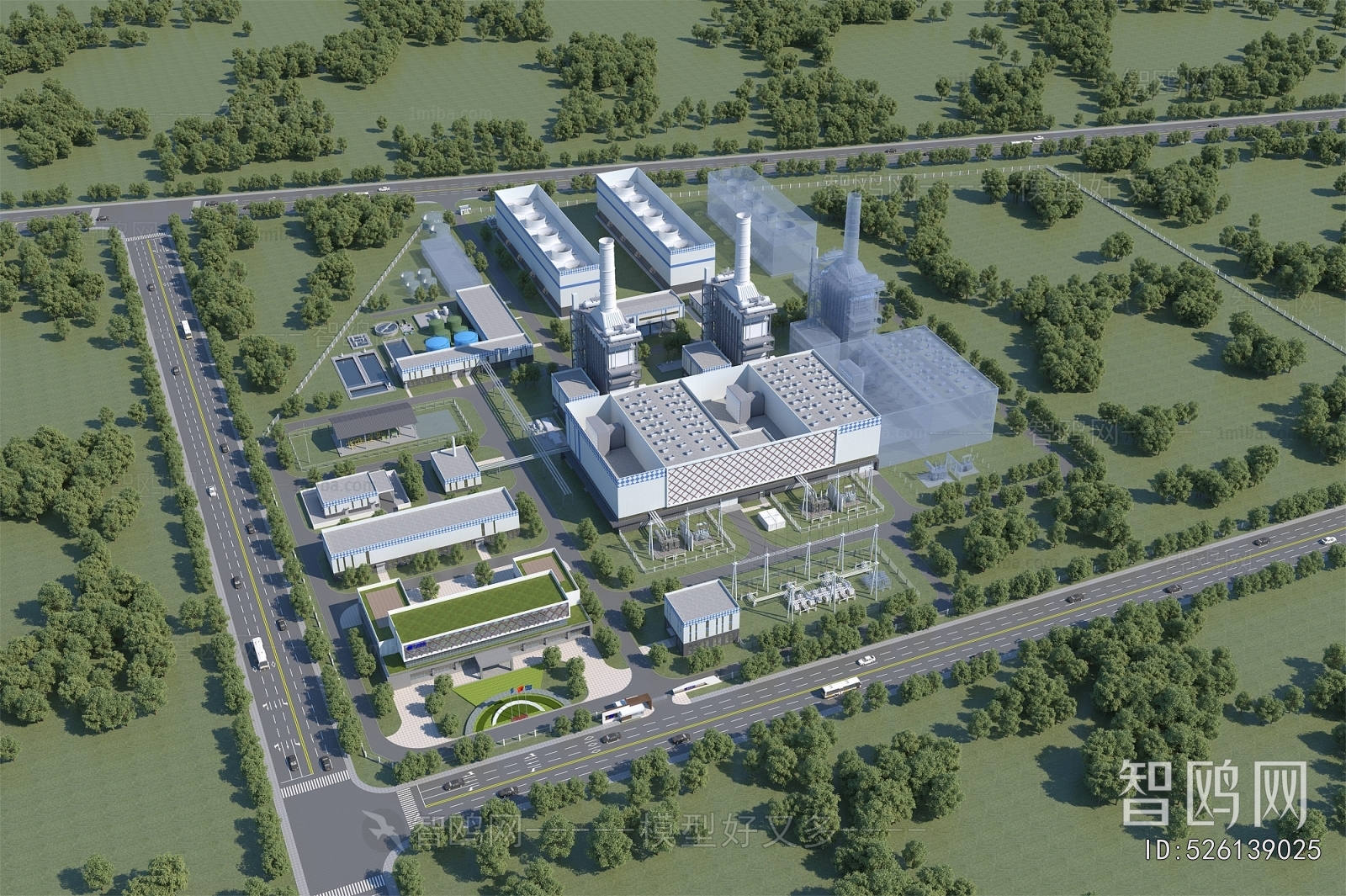 Modern Architectural Bird's-eye View Planning