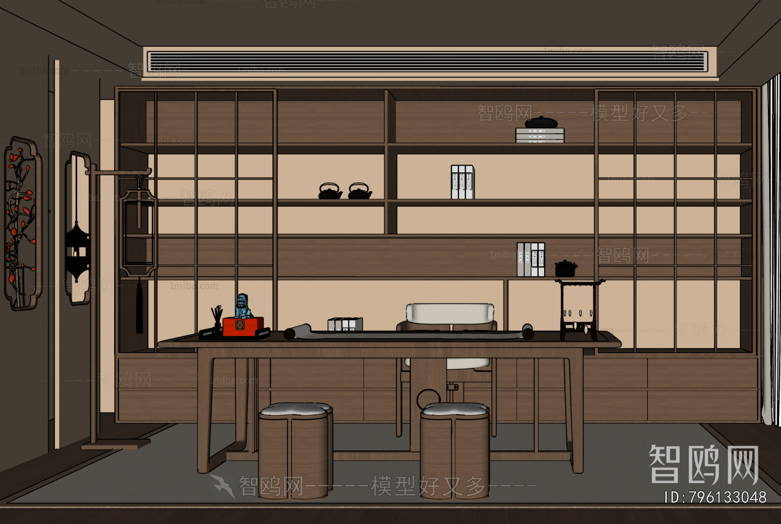 New Chinese Style Study Space