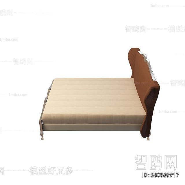 Simple European Style Double Bed