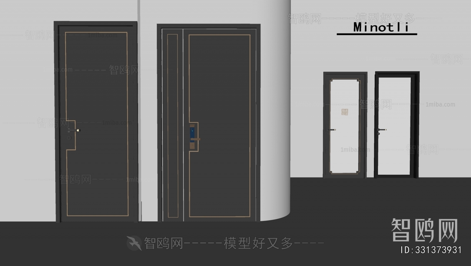New Chinese Style Single Door