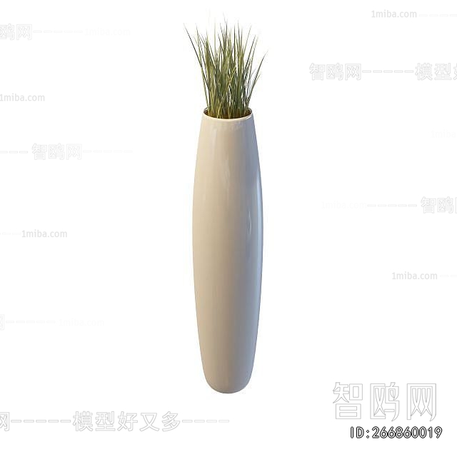 Modern Potted Green Plant