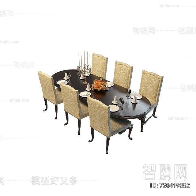 European Style Dining Table And Chairs