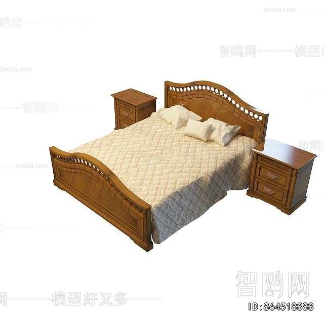 New Chinese Style Double Bed