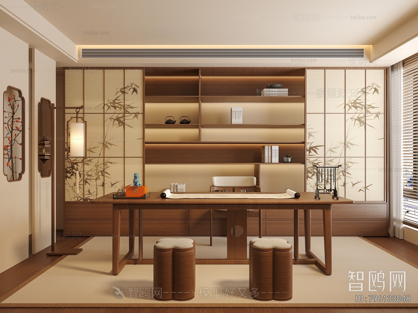 New Chinese Style Study Space