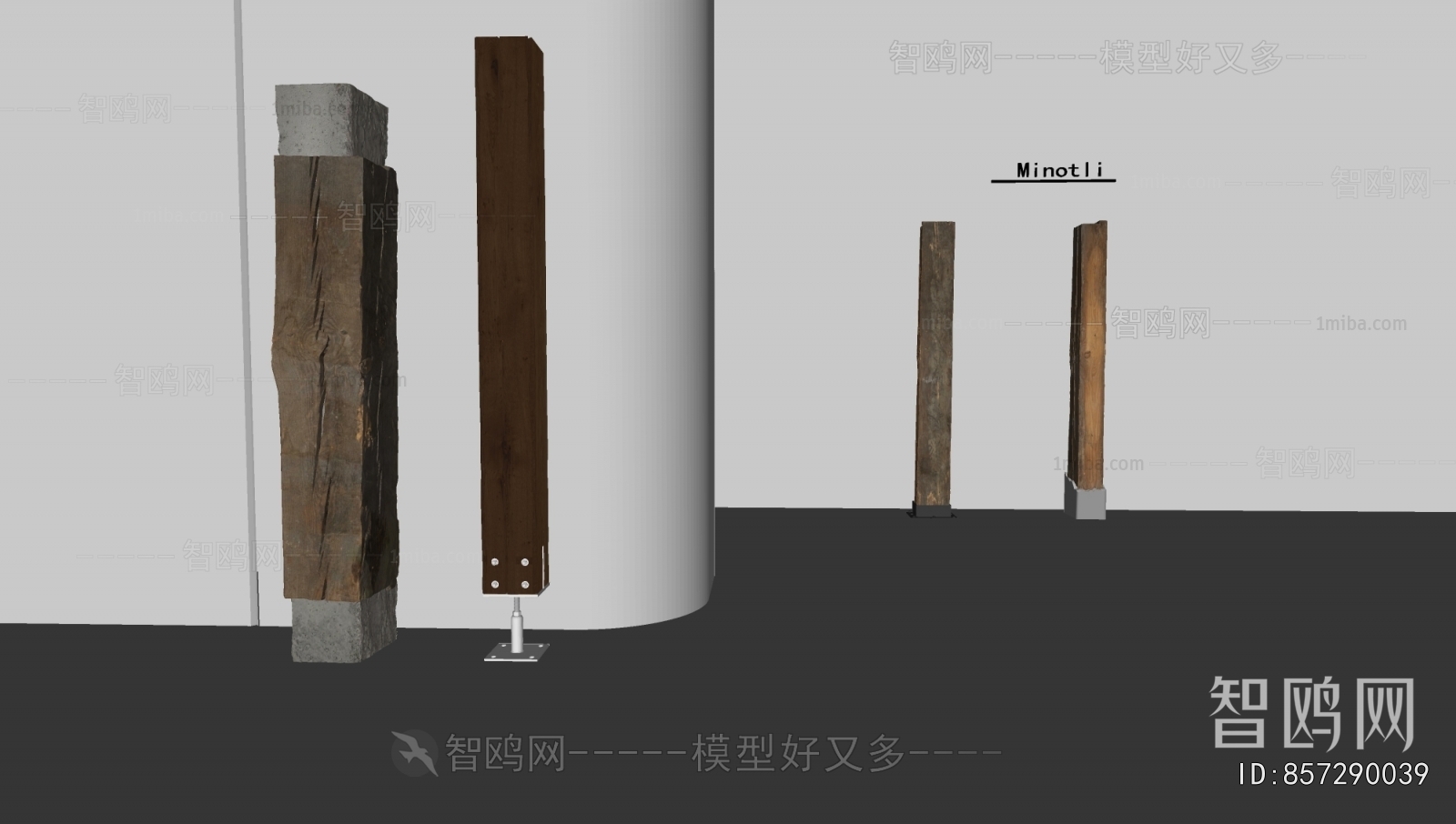 Wabi-sabi Style Column