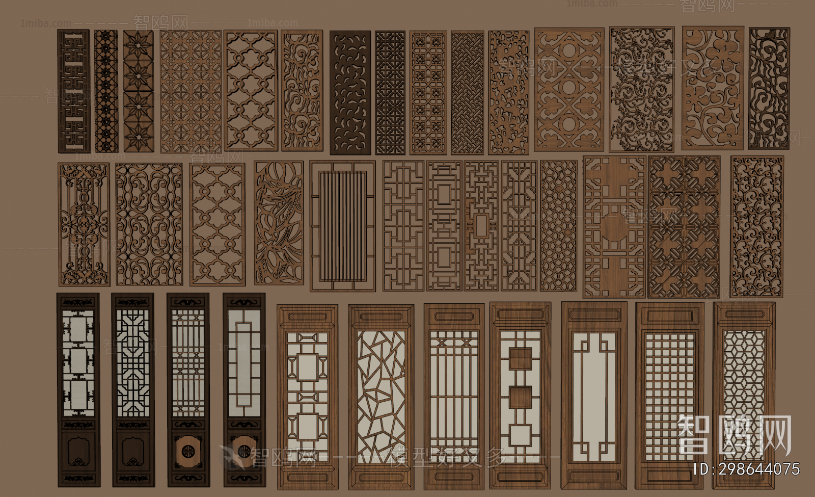 New Chinese Style Wooden Screen Partition