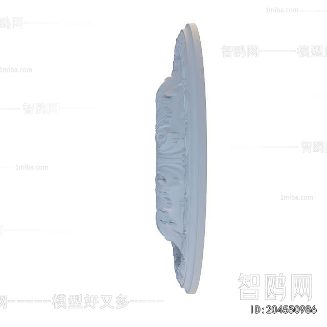 European Style Plaster Carved Top Plate