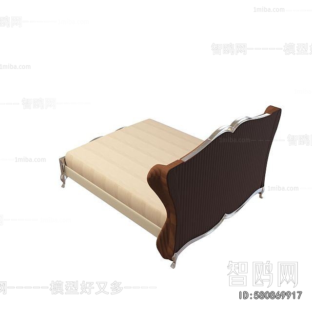 Simple European Style Double Bed