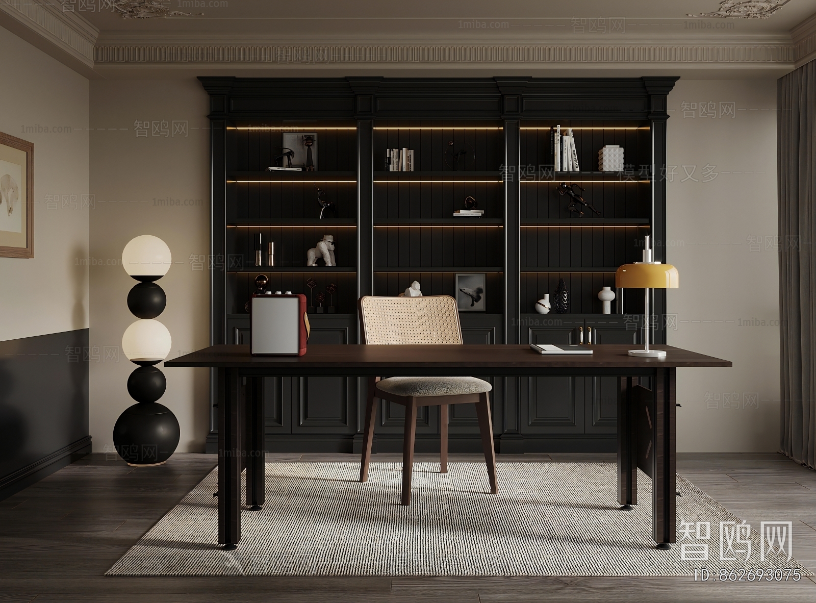 French Style Computer Desk And Chair