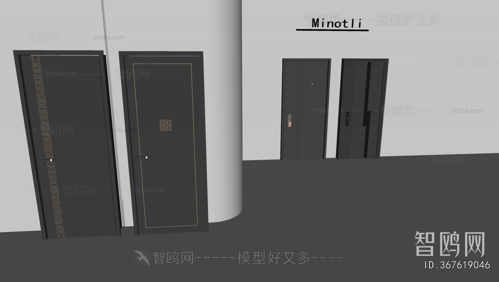 New Chinese Style Entrance Door