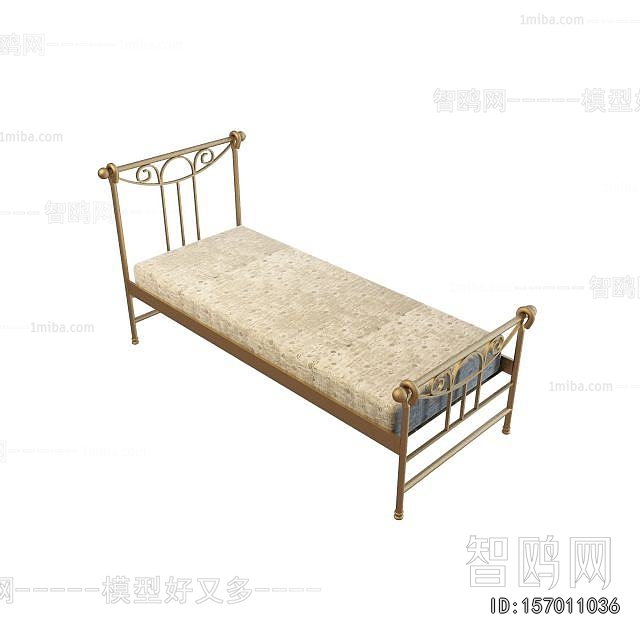 Simple European Style Single Bed