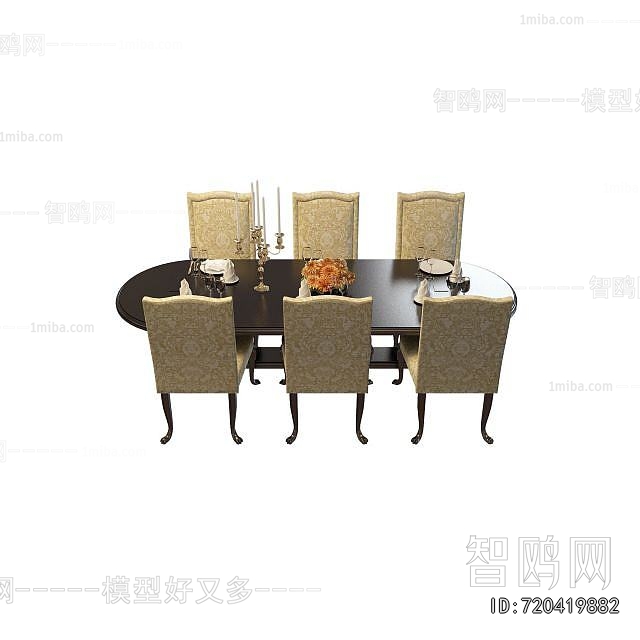 European Style Dining Table And Chairs