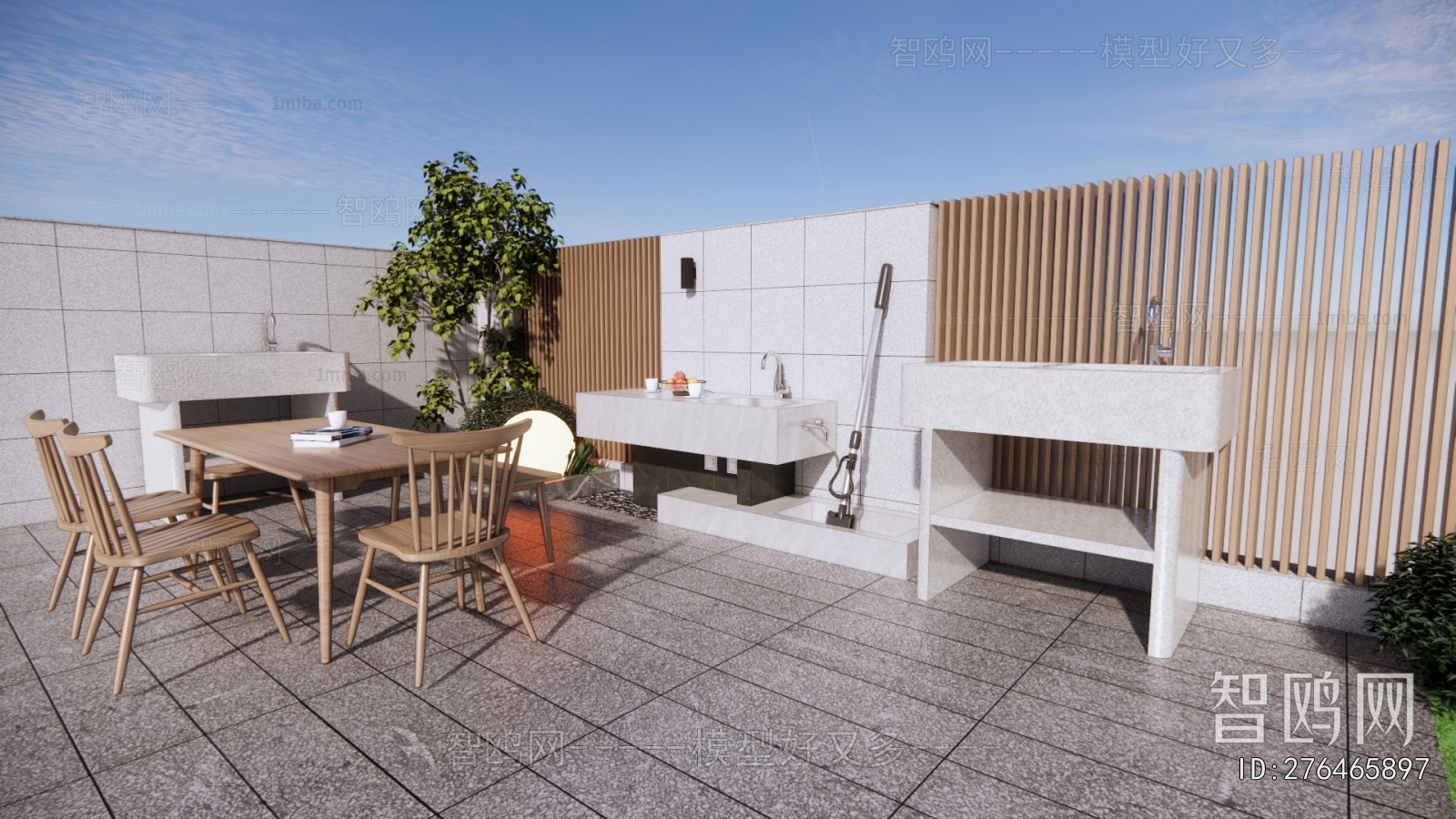 Modern Balcony Laundry Room