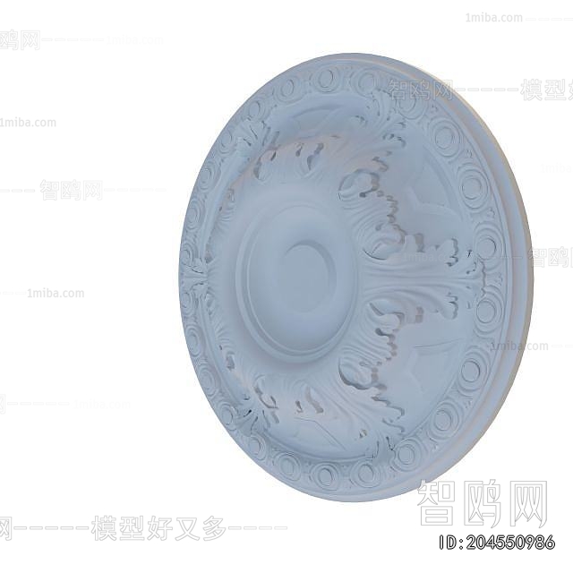 European Style Plaster Carved Top Plate
