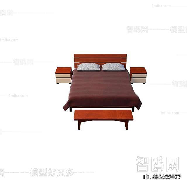 New Chinese Style Double Bed