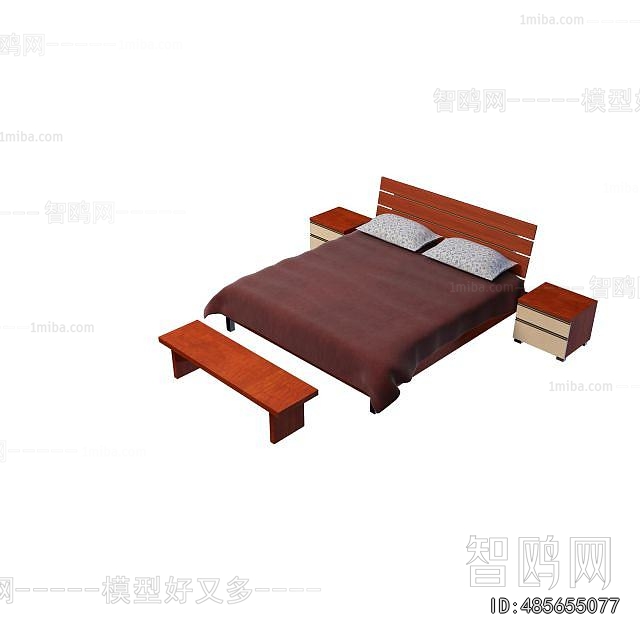 New Chinese Style Double Bed