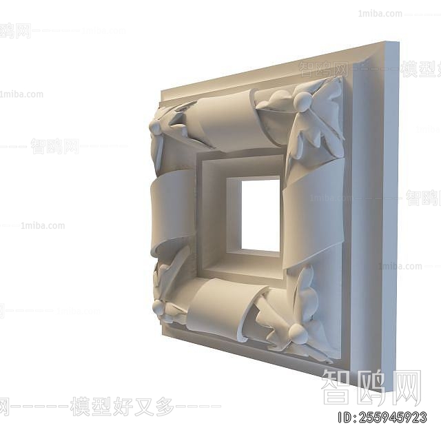 European Style Plaster Carved Top Plate