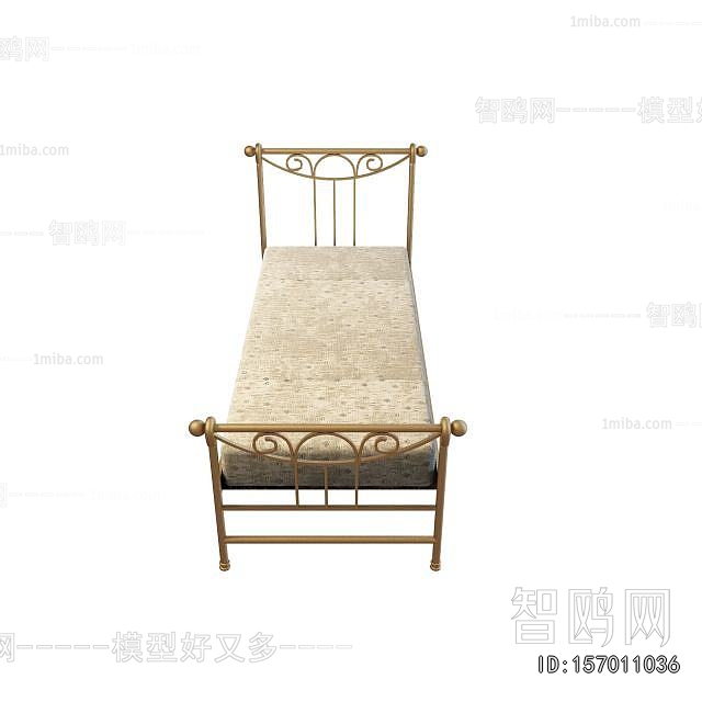 Simple European Style Single Bed