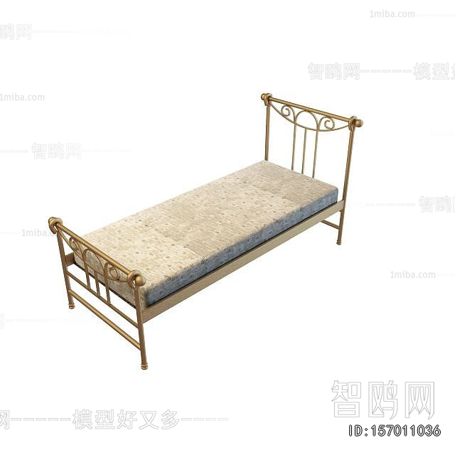 Simple European Style Single Bed