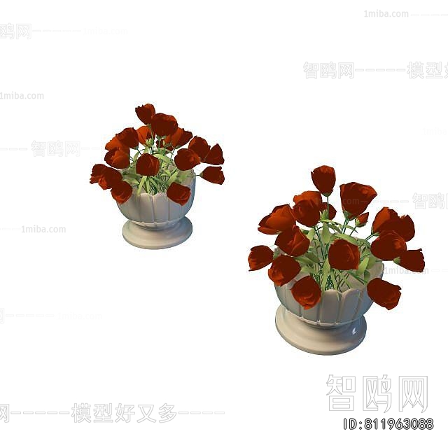 Modern Potted Green Plant