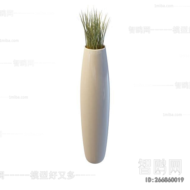 Modern Potted Green Plant