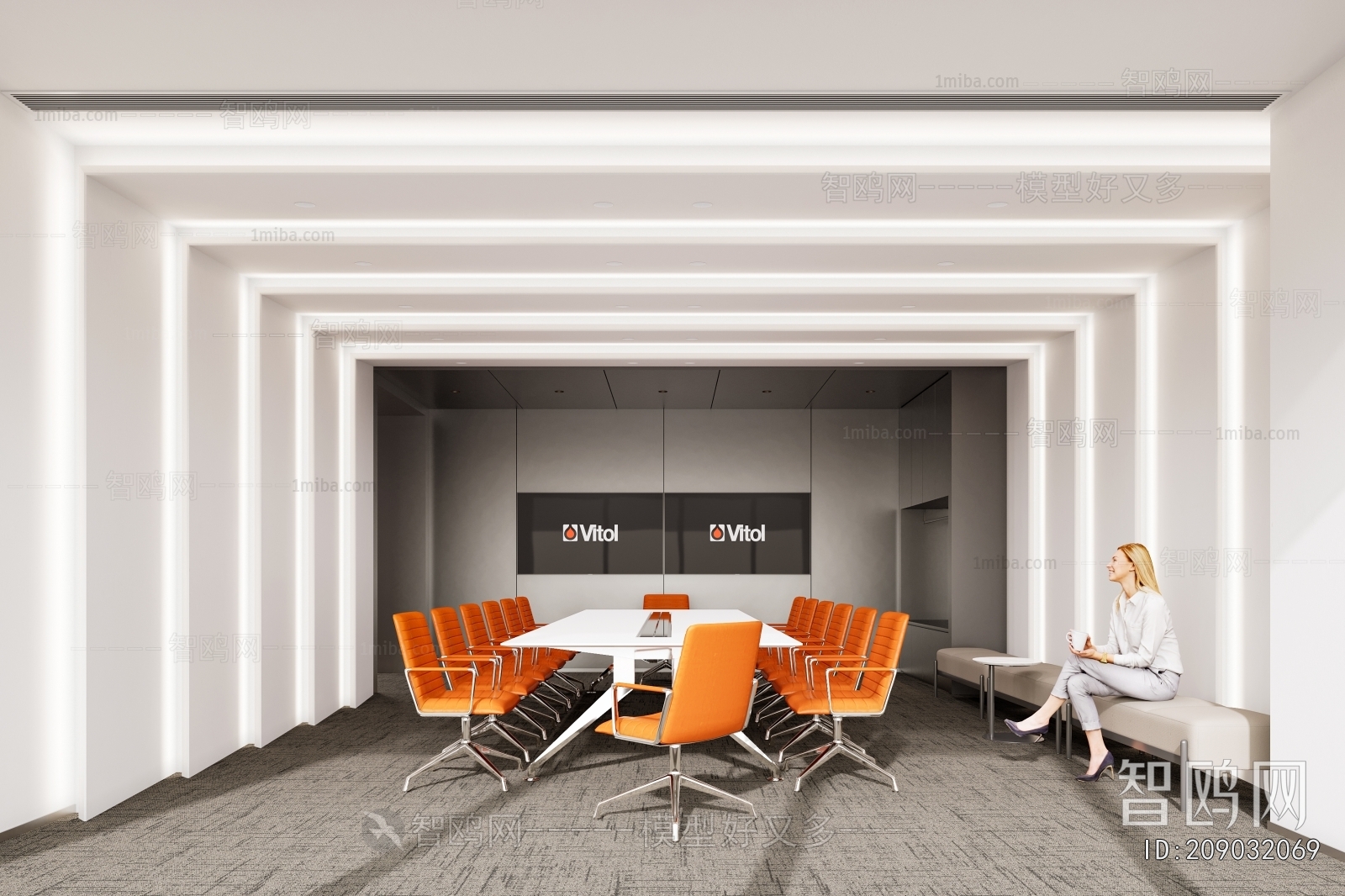 Modern Office Reception Desk