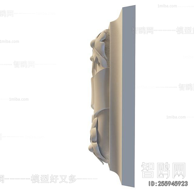 European Style Plaster Carved Top Plate