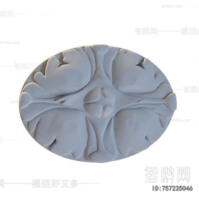 European Style Plaster Carved Top Plate