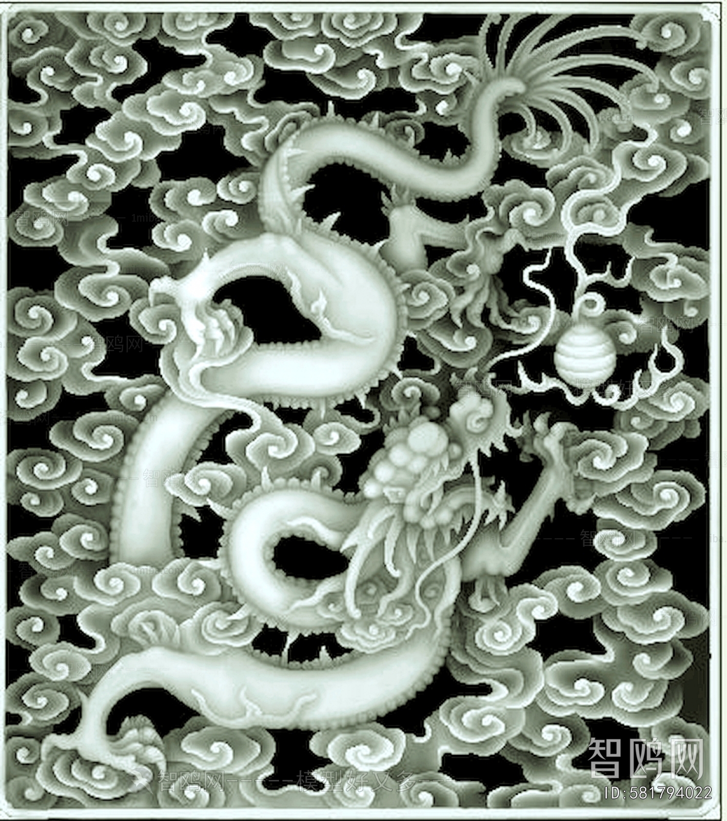 黑白灰度凹凸图