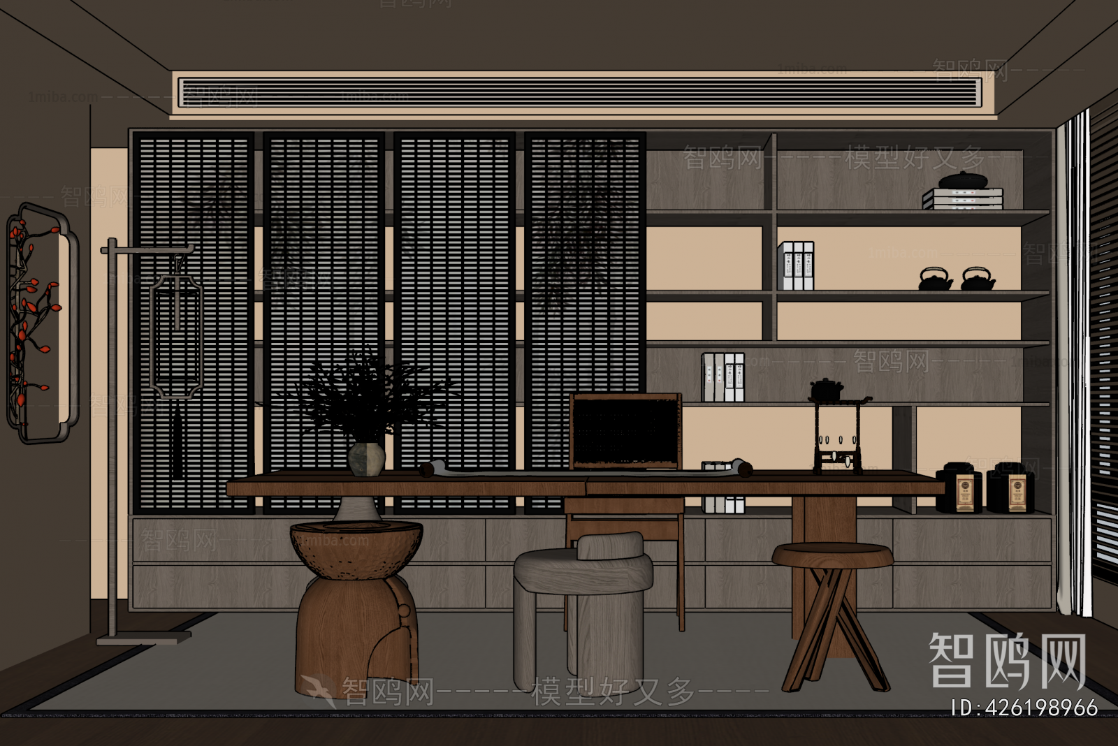 New Chinese Style Study Space