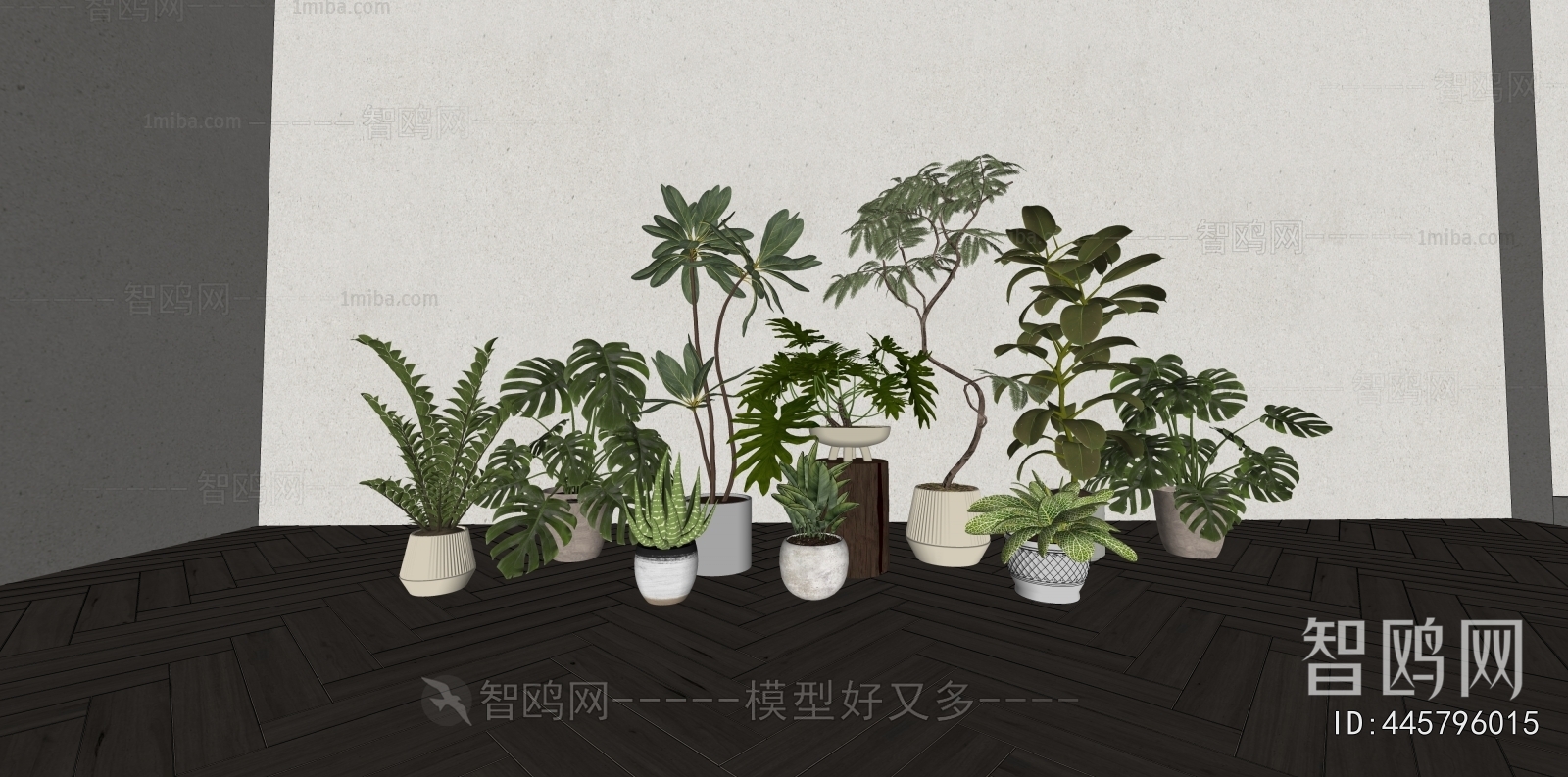 Modern Ground Green Plant Potted Plants