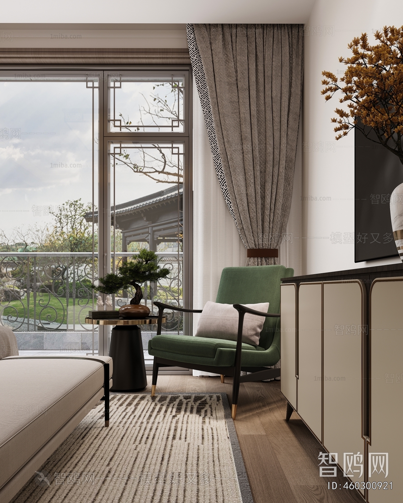 New Chinese Style Lounge Chair